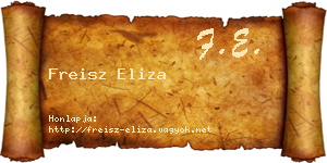 Freisz Eliza névjegykártya